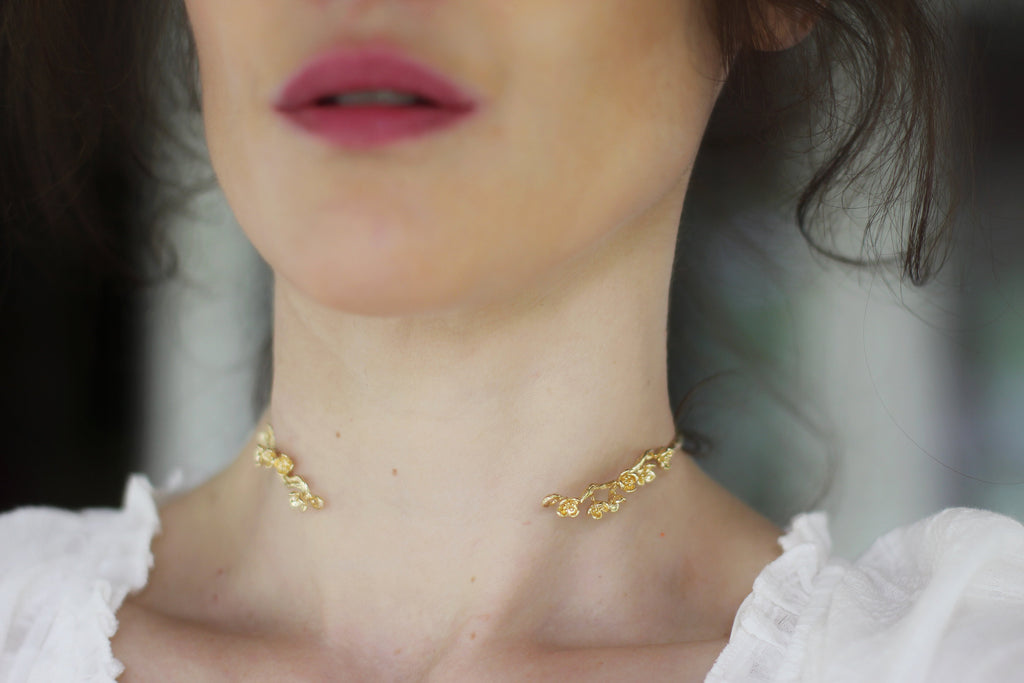 Cherry Blossom/Sakura Branch Floral Choker