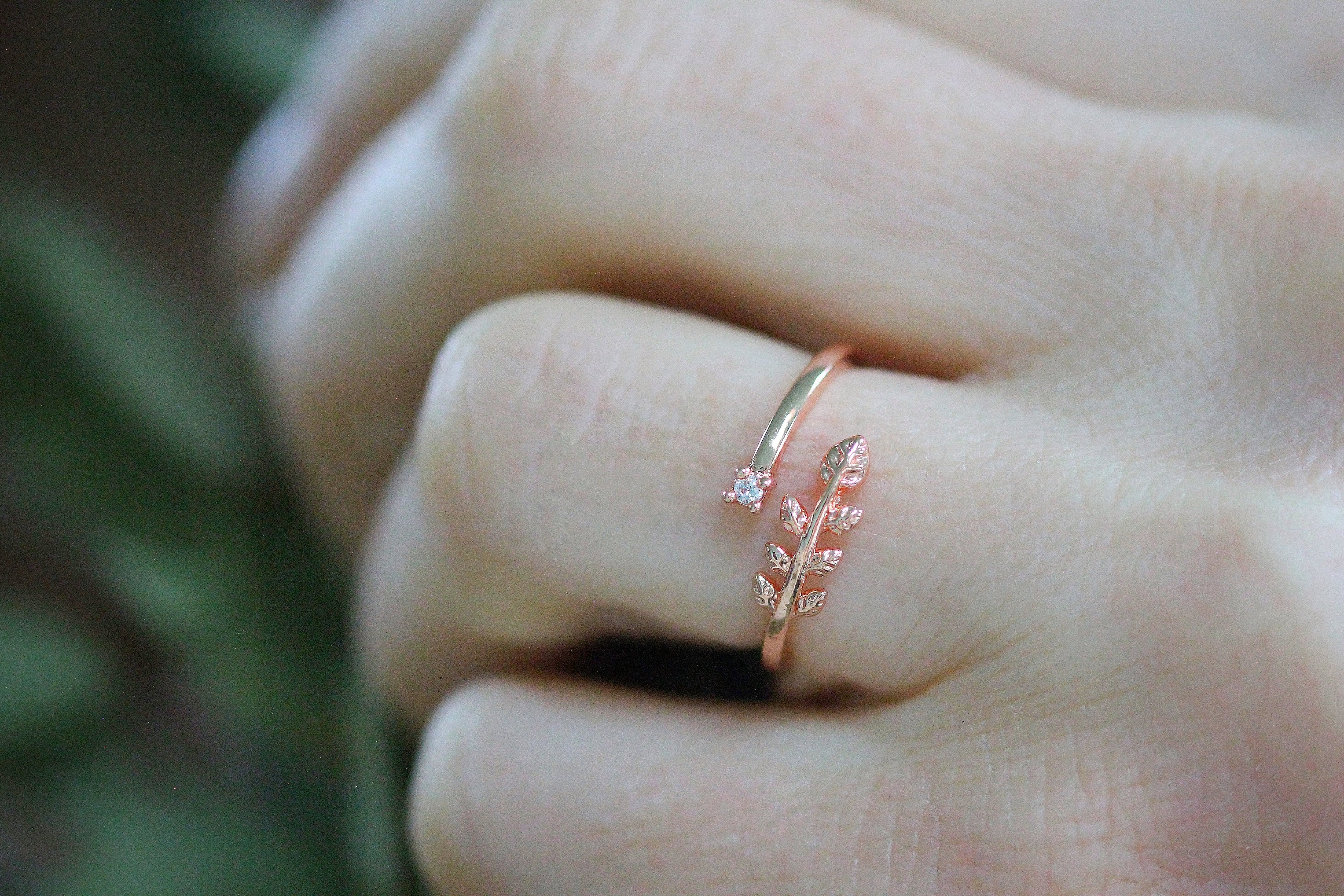 Crystal & Fern Ring