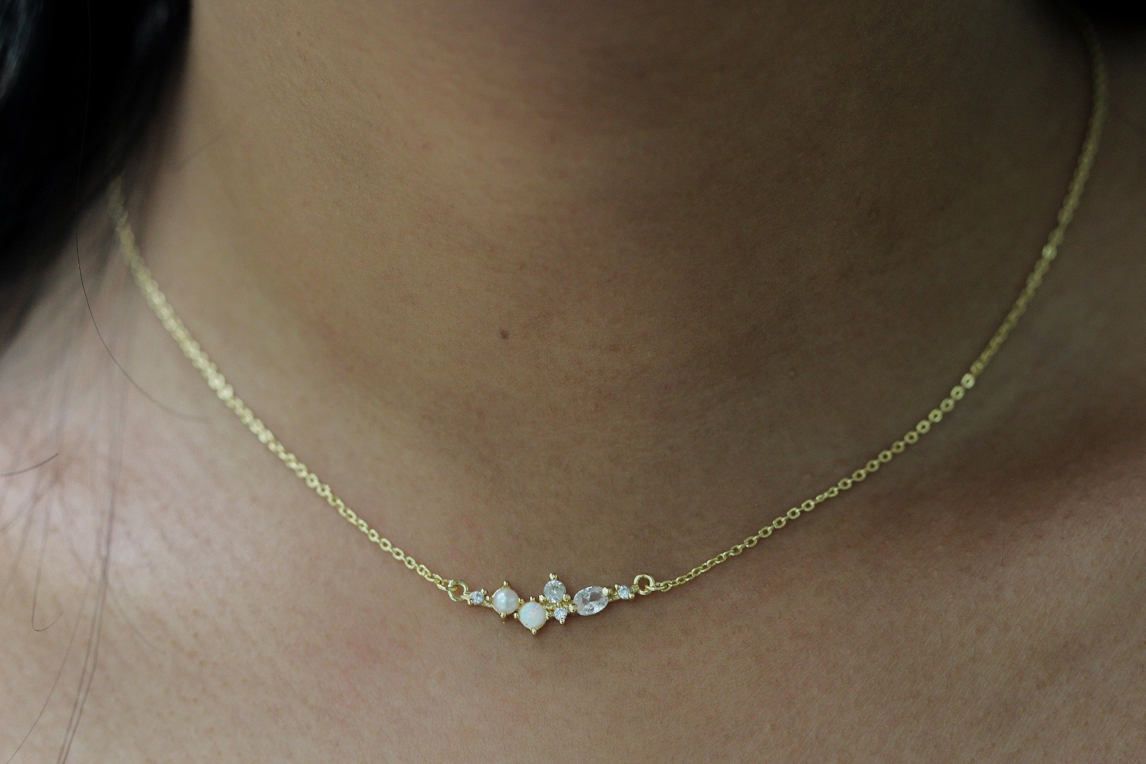 Crystals, Opal & Pearls Necklace