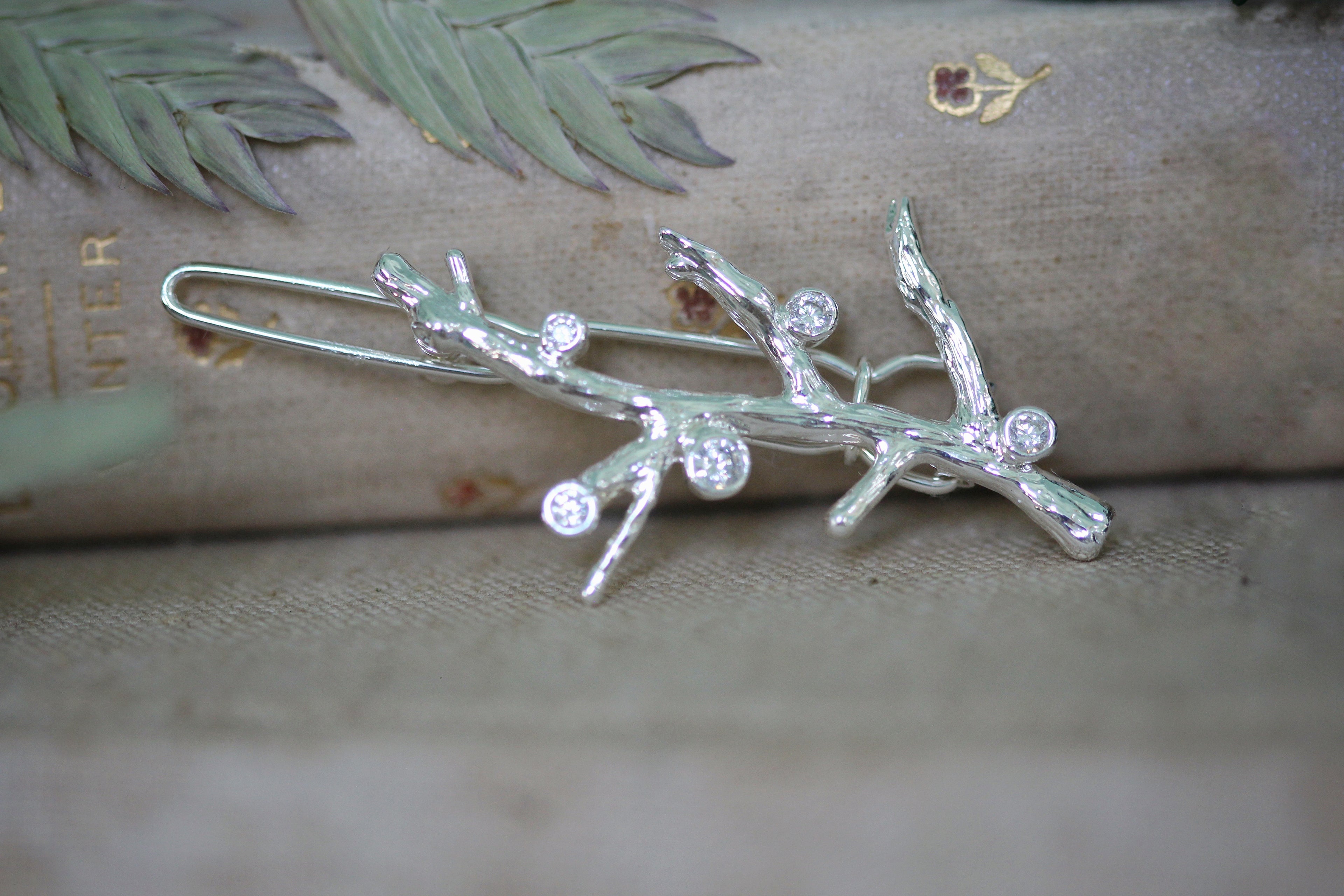 Crystals Coral Barrette