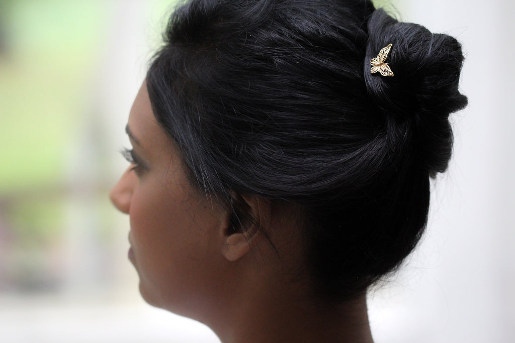 Baby Filigree Butterfly Hair Prong