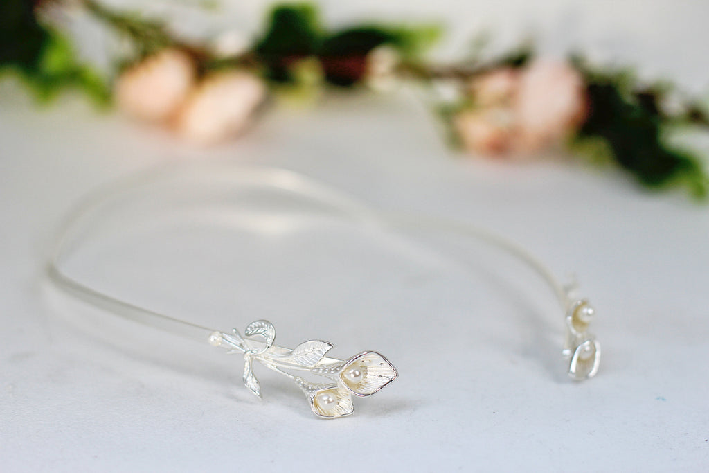 Calla Lilies Branch Goddess Crown