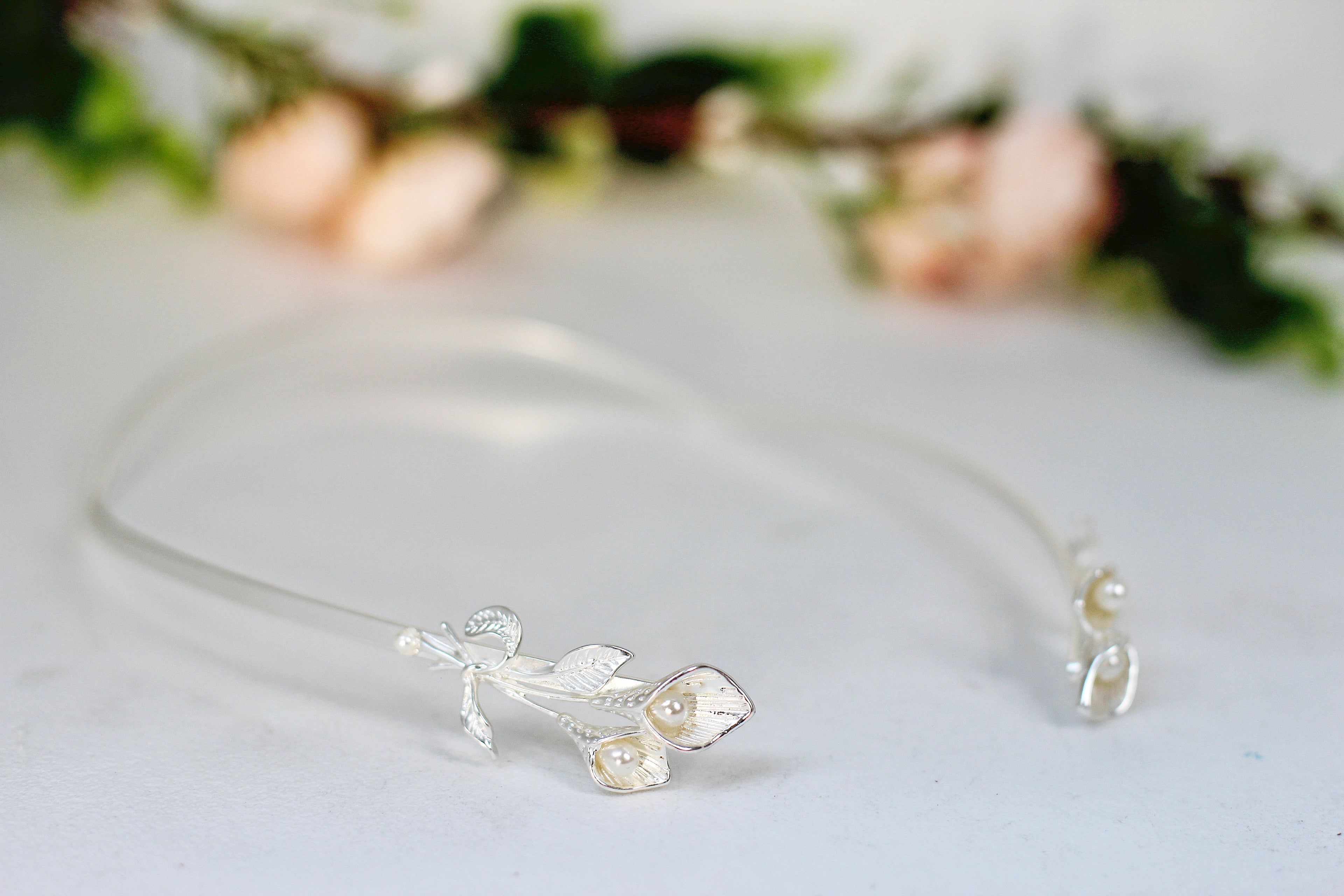 Calla Lilies Branch Goddess Crown