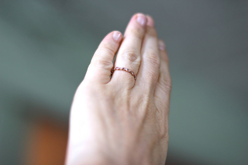 Custom Made* Swirly Floral Loops Diamonds Ring