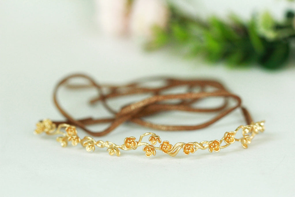 Short Cherry Blossoms Hair Chain