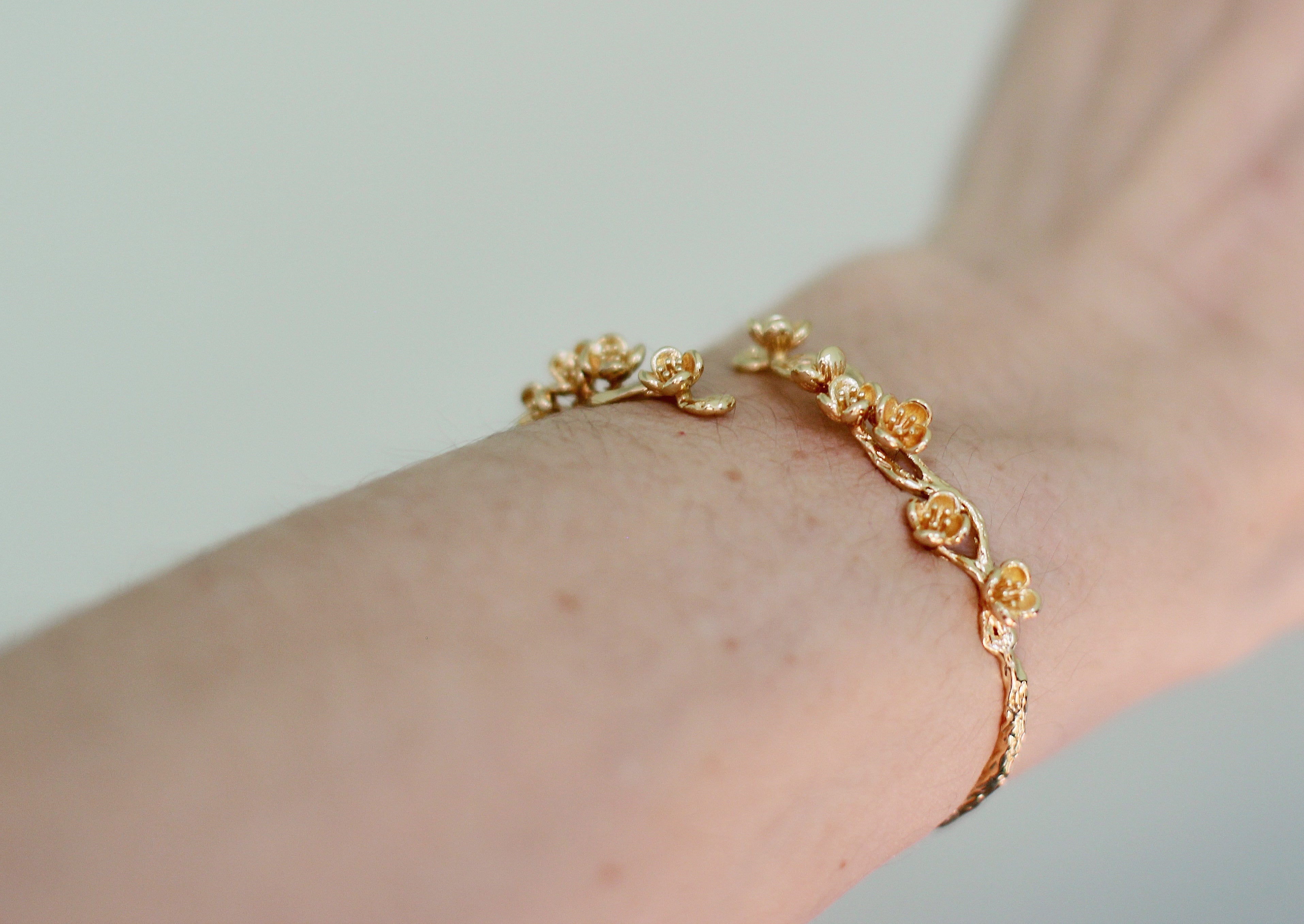 Cherry Blossom/Sakura Floral Branch Bracelet