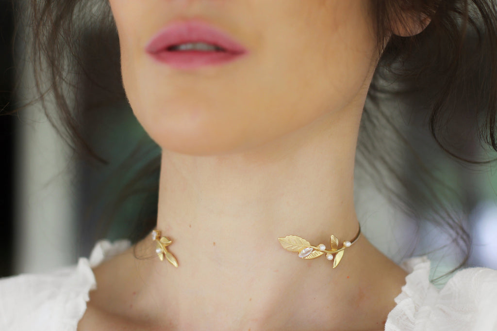 Twigs, Pearls & Crystals Choker