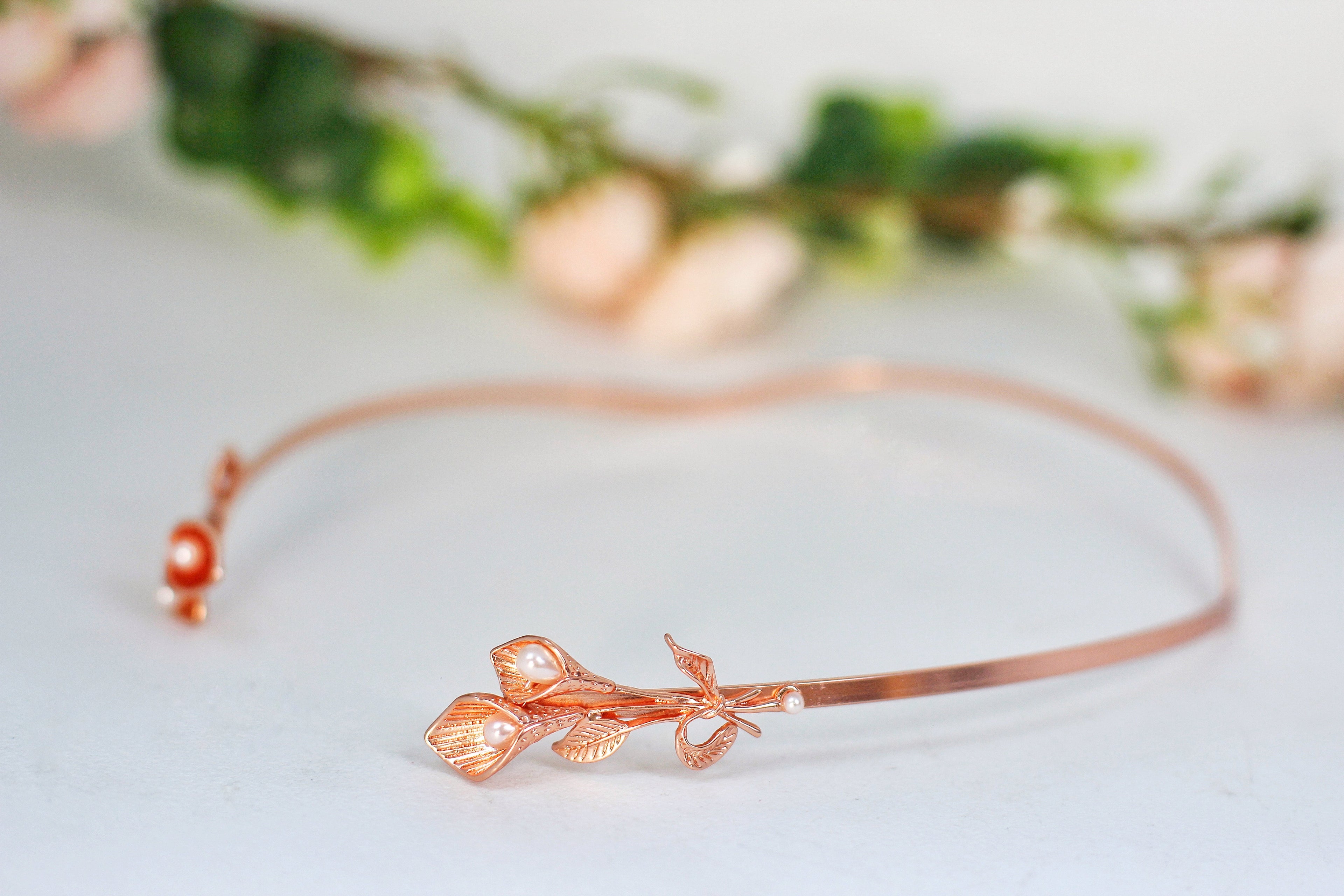 Calla Lilies Branch Goddess Crown