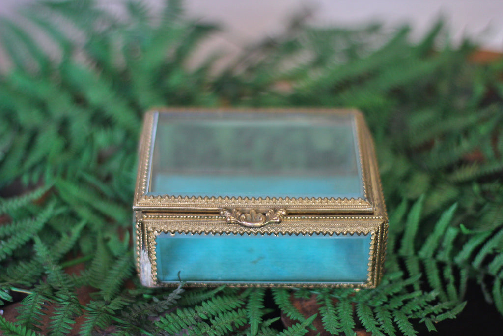 Antique Turquoise Jewelry Box