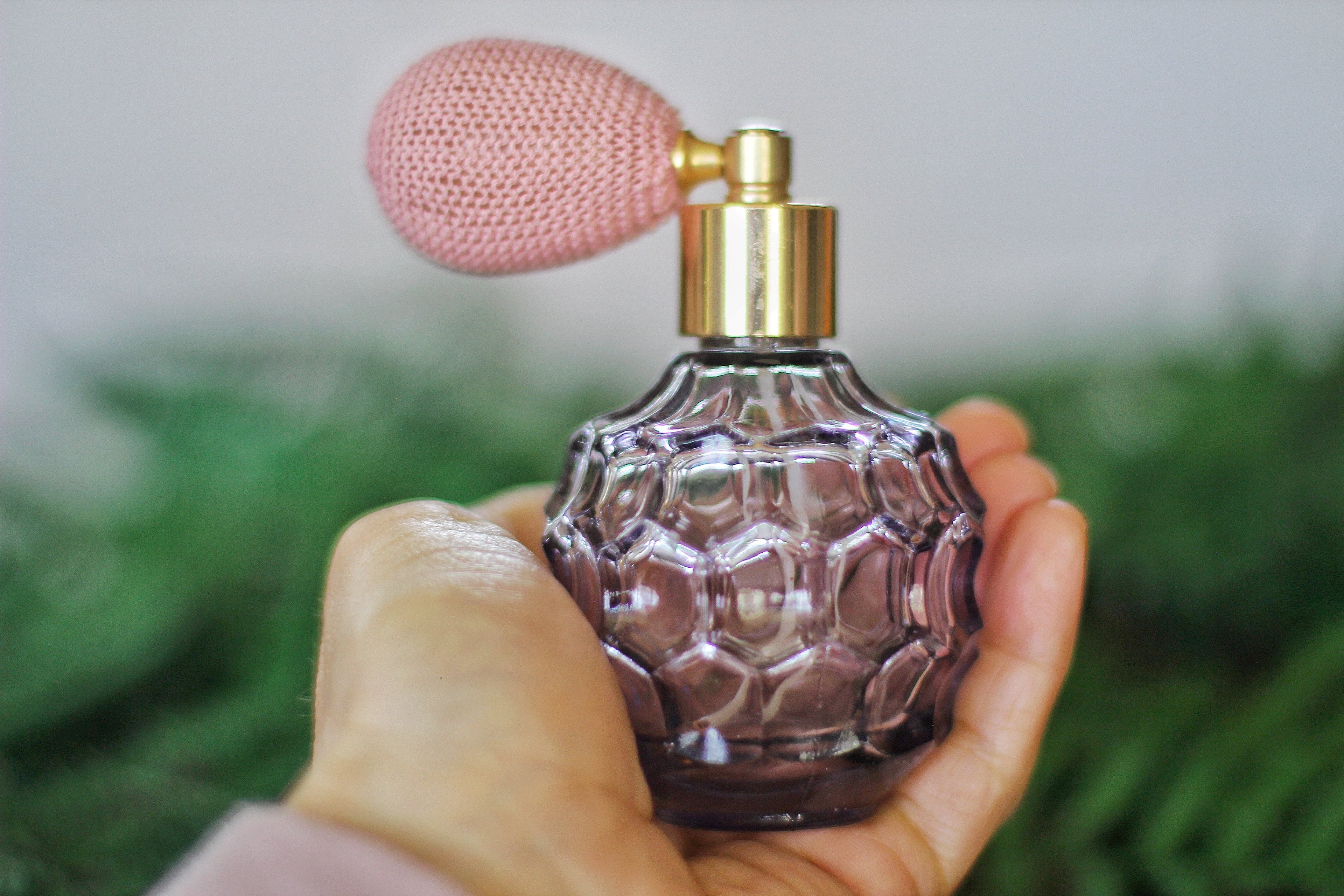 Vintage Purple Perfume Bottle