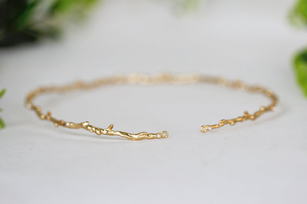 Rustic Branch with Seed Pearls Choker
